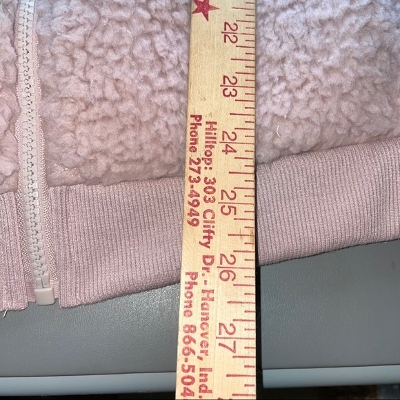 Time and Tru Pink Teddy Bear Sherpa Vest Size Large - Picture 13 of 13